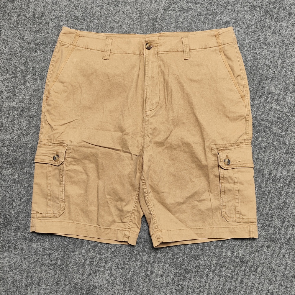 Old Navy Shorts Mens 40 Beige Cargo Cotton Canvas Relaxed Fit Pockets Travel